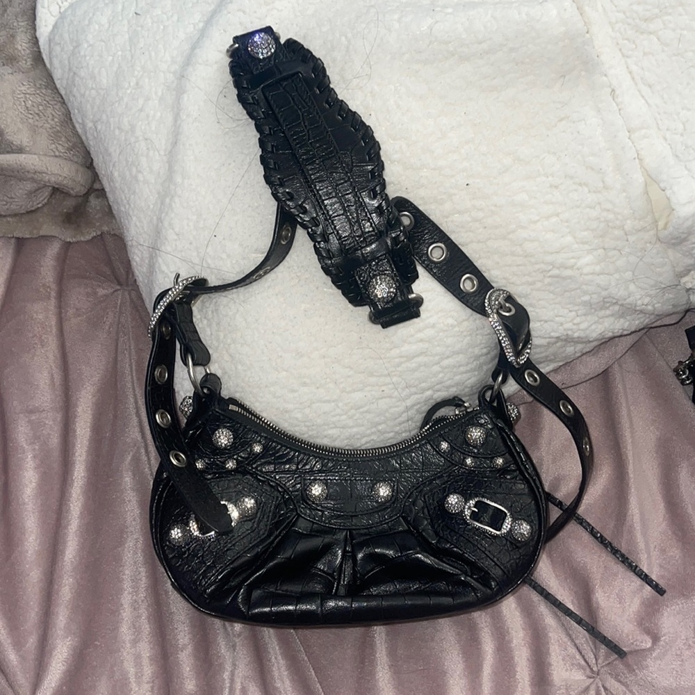 Balenciaga Le Cagole XS Shoulder Bag With Rhinestones